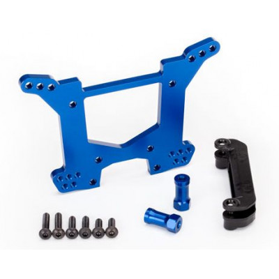 TRAXXAS - Stötdämpartorn Bak Alu Blå Rustler/Hoss 4x4 - TRAXXAS