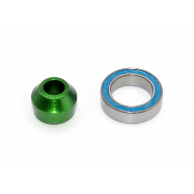 TRAXXAS - Kullager 10x15x4mm med Adapter Alu Grön - TRAXXAS