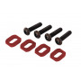 TRAXXAS - Brickor Motorfäste Alu Röd med Skruv (4)  X-Maxx - TRAXXAS