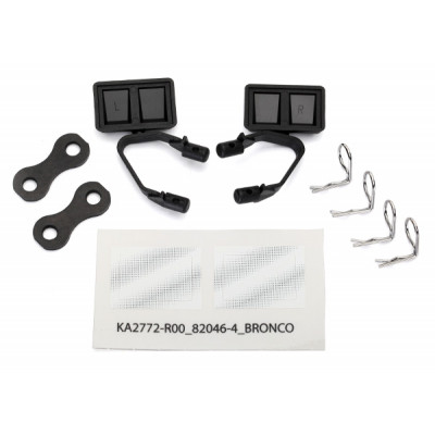 TRAXXAS - Backspeglar Set Svarta Ford Bronco (kaross #8010) - TRAXXAS