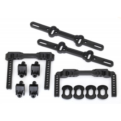 TRAXXAS - Karossfästen Fram och Bak Justerbara Set  4-Tec - TRAXXAS