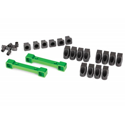 TRAXXAS - Bärarmsfästen Fram och Bak Alu Grön  4-Tec - TRAXXAS