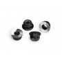 TRAXXAS - Låsmutter Fläns M5 Alu Svart (4) - TRAXXAS