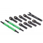 TRAXXAS - Toe-In Stag 144mm Alu Grön (med Nyckel) (2)  E-Revo 2 - TRAXXAS