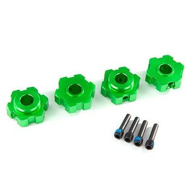 TRAXXAS - Fälgnav Alu Grön (4) Maxx - TRAXXAS