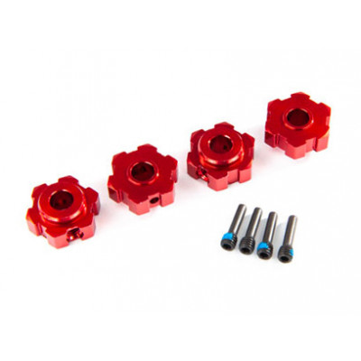 TRAXXAS - Fälgnav Alu Röd (4) Maxx - TRAXXAS