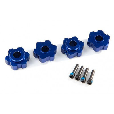 TRAXXAS - Fälgnav Alu Blå (4) Maxx - TRAXXAS