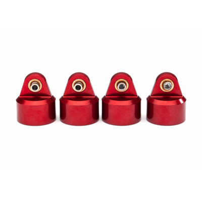 TRAXXAS - Stötdämparlock Alu Röd GT-Maxx (4) - TRAXXAS