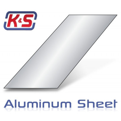 K&S - Aluminiumplåt 0.8x150x305mm (.032'') (1) - K&S
