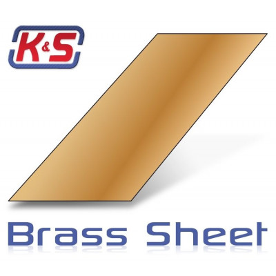 K&S - Mässingplåt 250x100x0.13mm (1st x 6) - K&S