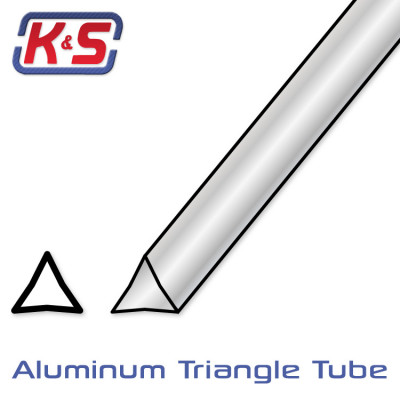 K&S - Aluminiumrör Triangel 6.7x305mm (2) - K&S