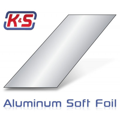 K&S - Aluminiumfolie 0.13x100x305mm (.005'') (1) - K&S