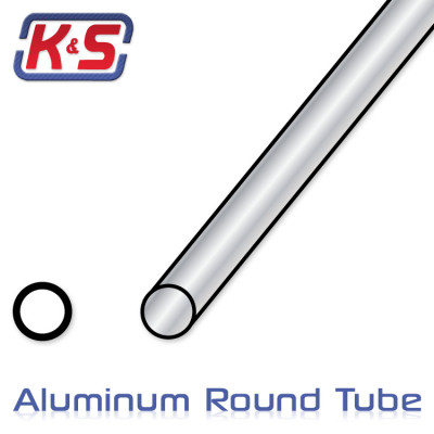 K&S - Aluminiumrör 1.6x305mm (1/16'' .014'') (3) - K&S