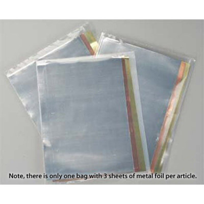 K&S - Metallfolie Sortiment 175x125x0.13mm (3 st olika)* - K&S