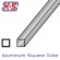 K&S - Aluminiumrör Fyrkant 4.8x305mm (3/16'') (.014'') (1) - K&S