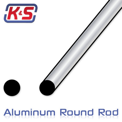 K&S - Aluminiumtråd 4.8x305mm (3/16'') (1) - K&S