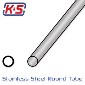 K&S - Rostfri Rör 7.8x305mm (5/16'') (.028'') (1) - K&S