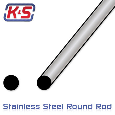 K&S - Rostfri Tråd 4.8x305mm (3/16'') (1) - K&S