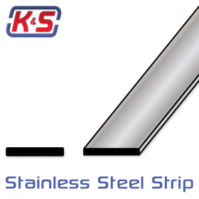 K&S - Rostfri Remsa 0.45 x 25.4 x 305 mm (1st x 6) - K&S