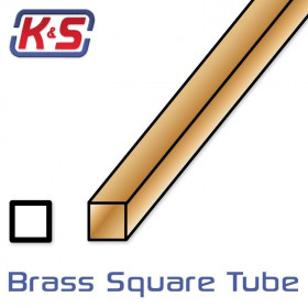 K&S - Mässingsrör Fyrkant 4x4x300mm (0.45) (2) - K&S