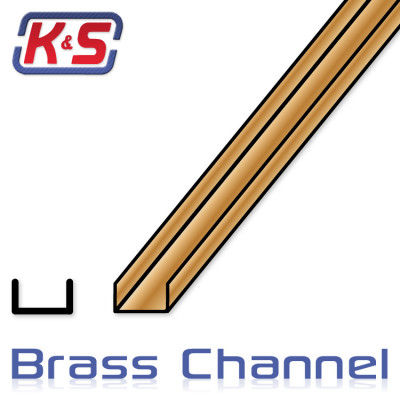 K&S - Mässing U-Profil 6.35x305mm (1/4&quot