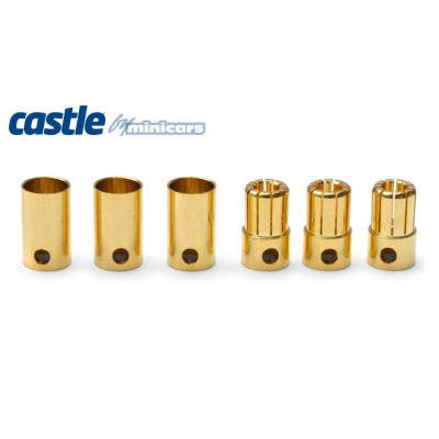 CASTLE CREATION - 8mm Bullet Kontakter 3par 300A - CASTLE CREATION
