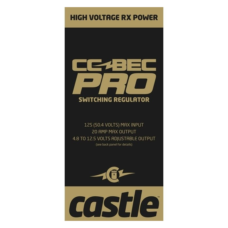 CC BEC PRO 20A Max 12S LiPo (50.4V)-CASTLE CREATION-010-0004-01