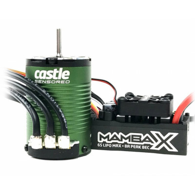 CASTLE CREATION - Mamba X SCT ESC Combo med 1410-3800KV Sensormotor - CASTLE CREATION