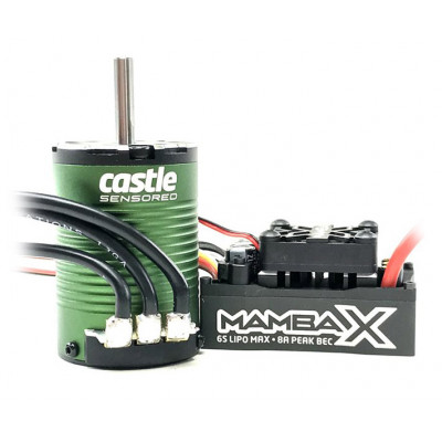 CASTLE CREATION - Mamba X SCT ESC Combo med 1410-3800KV 5mm Sensor - CASTLE CREATION