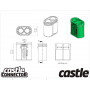 Polarized Bullet Kontakt 6.5mm hane 3set-CASTLE CREATION-011-0068-00