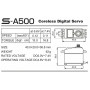 S-A500 Flygservo 16.8kg 0.11s HV S.BUS-FUTABA-05102677-3