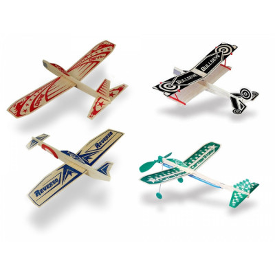 GUILLOW - Super Hero Balsa Glidflygplan Sortiment (12+12+12+12) - GUILLOW