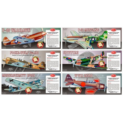 GUILLOW - Sortiment WW 2 modeller 12st - GUILLOW