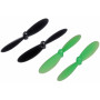 HUBSAN - Propeller sats X4 svart - grön - HUBSAN