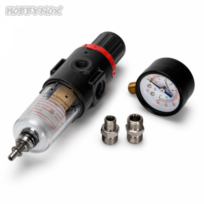 HOBBYNOX - Luftregulator med Manometer och Luftfilter G1/8 &amp