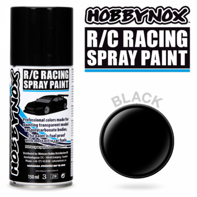 HOBBYNOX - Svart R/C Racing Spray Färg 150 ml - HOBBYNOX