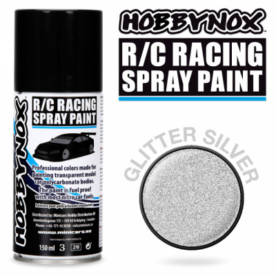 HOBBYNOX - Glitter Silver R/C Racing Spray Färg 150 ml - HOBBYNOX