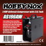 Airbrush Kompressor 1/4HP med 3.5L Tank (0-6BAR)-HOBBYNOX-AS196AW