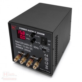 HOP WO - Nätaggregat 230VAC, 12-30v 2000W - HOP WO