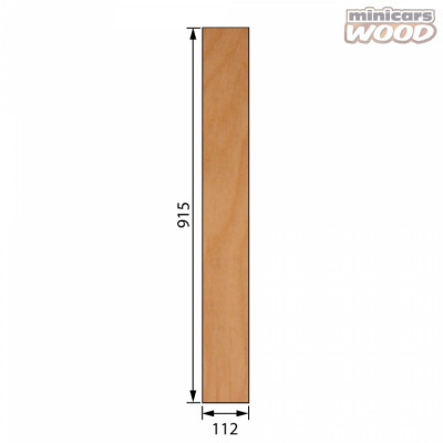 MINICARS WOOD - Flygplans Björk Plywood 2.5x112x915 mm 5-ply* UTGÅTT - MINICARS WOOD