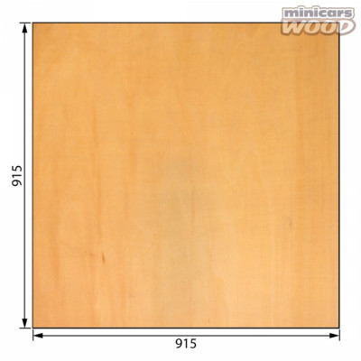 MINICARS WOOD - Basswood Plywood 2.5x915x915 mm 3-ply - MINICARS WOOD