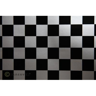 ORACOVER - Oracover Fun 3 Silver-Svart Rutig 2m - ORACOVER