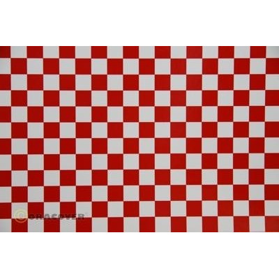 ORACOVER - Oracover Fun 4 Vit-Röd Rutig 2m - ORACOVER