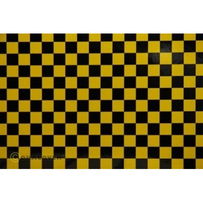 ORACOVER - Oracover Fun 4 Gul-Svart Rutig 2m - ORACOVER