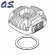 O.S.Engine - Cylinderhuvud (Silver) 15LA# - O.S.Engine