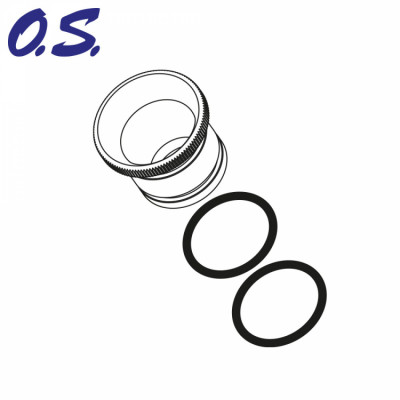 O.S.Engine - Förgasarinsats 6.5mm (Grå) med O-Ring - O.S.Engine