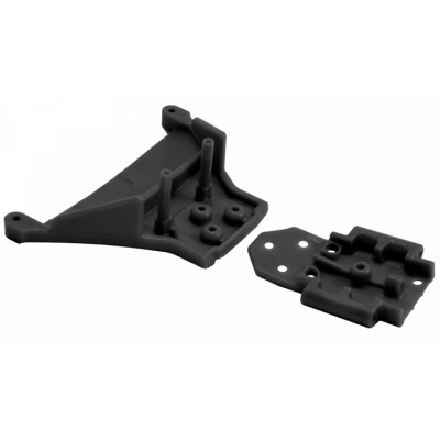 RPM - Konsoll Fram Svart Slash 4x4(LCG), Rustler 4x4(Kort Batteri) - RPM