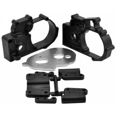 RPM - Växellådshus + Fästen Svart Bandit, Rustler, Stampede, Slash - RPM