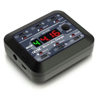SKYRC - SkyRC MC6 Laddare 6x1S Li-Po 12VDC - SKYRC