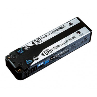 SUNPADOW - Li-Po Batteri 2S 7,4V 5200mAh 130C Slim Mid Platin - SUNPADOW